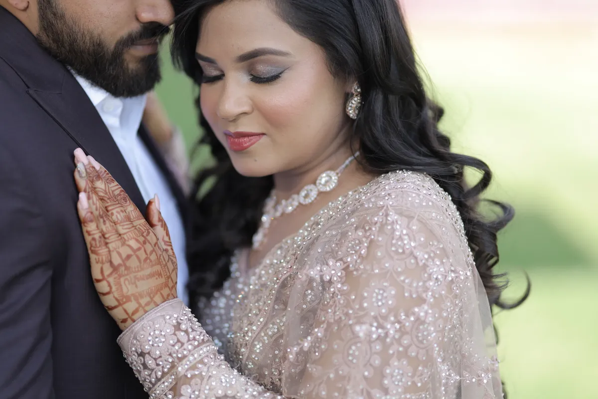 Couple close together